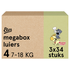 Etos Woezel & Pip Luiers Maxi Megabox Maat 4 7-18 kg 102 stuks