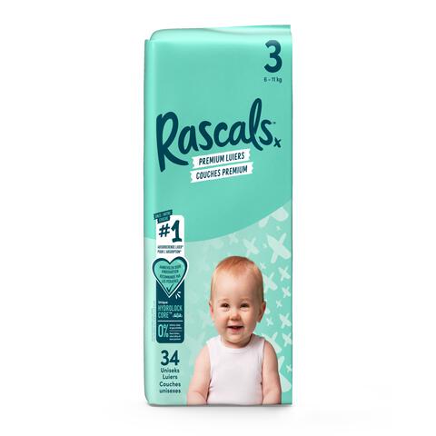 Rascals Premium Luiers Maat 3 6-11 KG 34 stuks