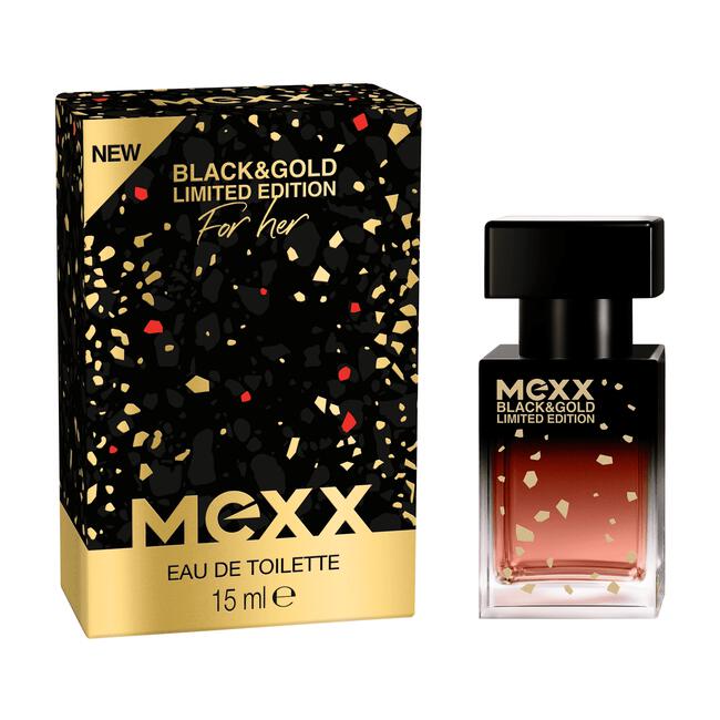 Mexx Black & Gold for Her Limited Edition eau de toilette 15 ML