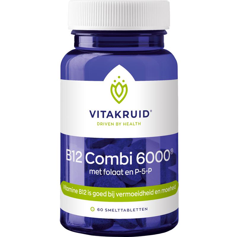 Vitakruid B12 Combi 6.000 Folaat P5P Smelttabletten 60 stuks