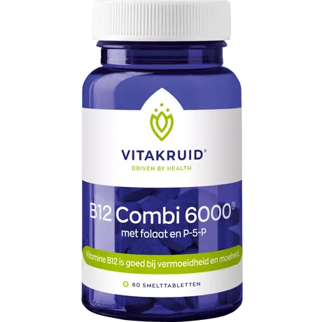 Vitakruid B12 Combi 6.000 Folaat P5P Smelttabletten 60 stuks