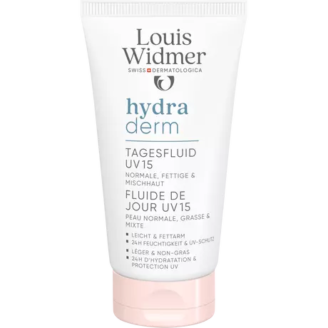 Louis Widmer Hydraderm Dag Fluide SPF15 Zonder Parfum 50 ML