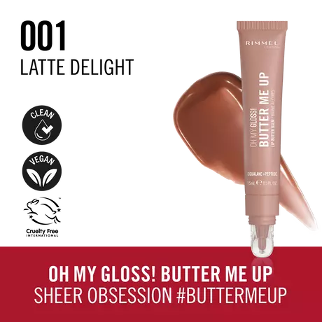 Rimmel London Oh My Gloss Butter Me Up Lip Butter 001 Latte Delight