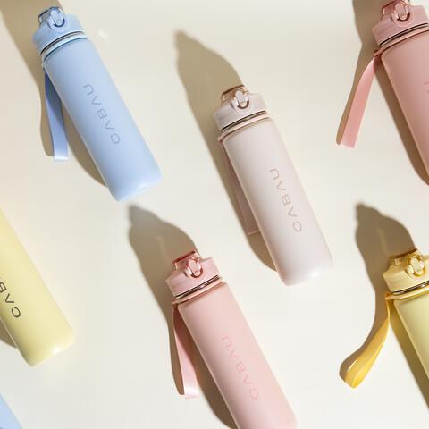 Cabau Lifestyle Bloom Bottle Stainless Steel - Beige