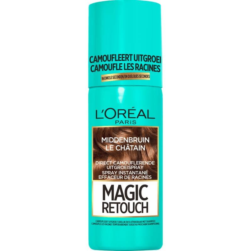 L'Oréal Paris Magic Retouch Camouflerende Uitgroeispray 3 Middenbruin 75 ML