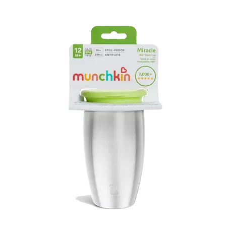 Munckin Drinkbeker Miracle Sippy Cup Roestvrij Staal Groen 296 ML