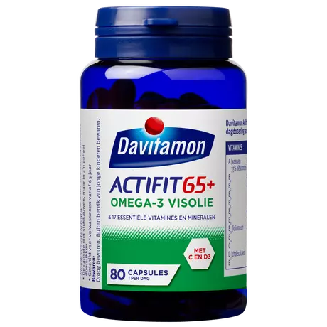 Davitamon Actifit 65+ Omega-3 Visolie Capsules 80 stuks