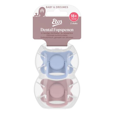 Etos Fopspeen 18+ Maanden Roze/Violet 2 stuks