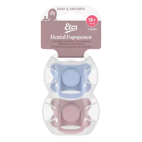 Etos Fopspeen 18+ Maanden Roze/Violet 2 stuks
