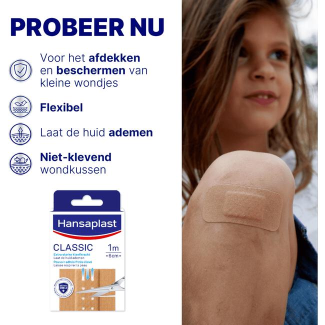 Hansaplast Classic Pleisterstrip 1 M x 6 CM