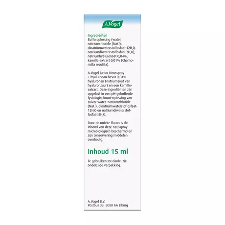 A.Vogel Neusspray Junior bij Verstopte Kinderneusjes Spray 15 ML