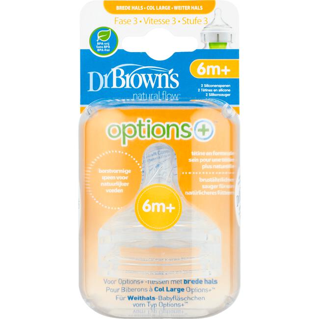 palm top reflecteren Dr. Brown's Optoins+ anti-colic speen fase 3 br 2 EA | Etos