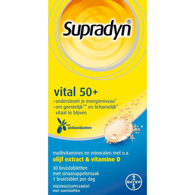 Supradyn Vital 50+ Multivitamine Voor Vijftigplussers 30 Bruistabletten