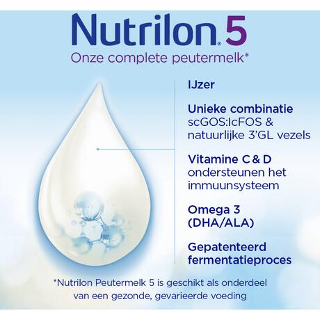 Nutrilon 5 Peutermelk Flesvoeding Vanaf 2 Jaar 800 GR