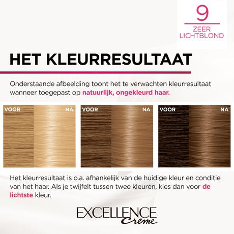 L'Oréal Paris Excellence Crème Verzorgende Crèmekleuring 9 Zeer Licht Blond