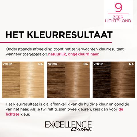 L'Oréal Paris Excellence Crème Verzorgende Crèmekleuring 9 Zeer Licht Blond