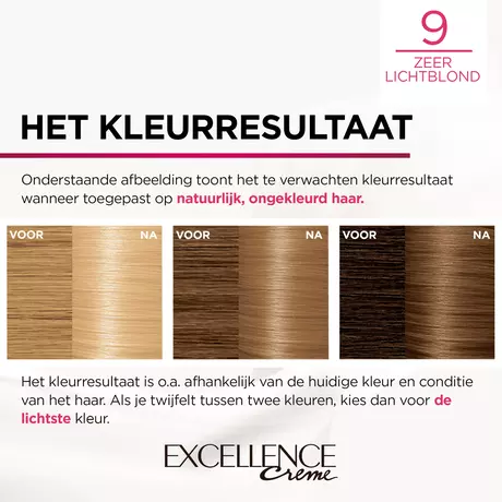 L'Oréal Paris Excellence Crème Verzorgende Kleuring 9 Zeer Licht Blond