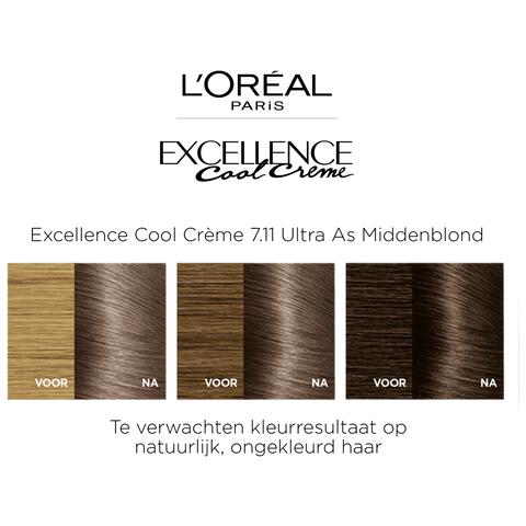 L'Oréal Paris Excellence Cool Creams Permanente Haarverf 7.11 Ultra Ash Blond