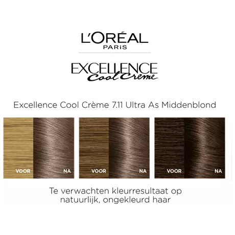L'Oréal Paris Excellence Cool Creams Haarverf 7.11 Ultra Ash Blond