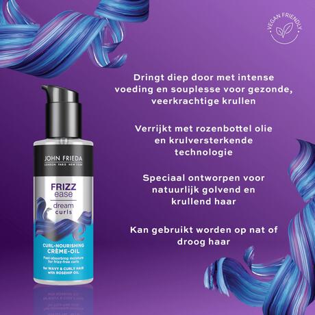 John Frieda Frizz Ease Dream Curls Crème Oil Voor Pluizig Haar 100 ML
