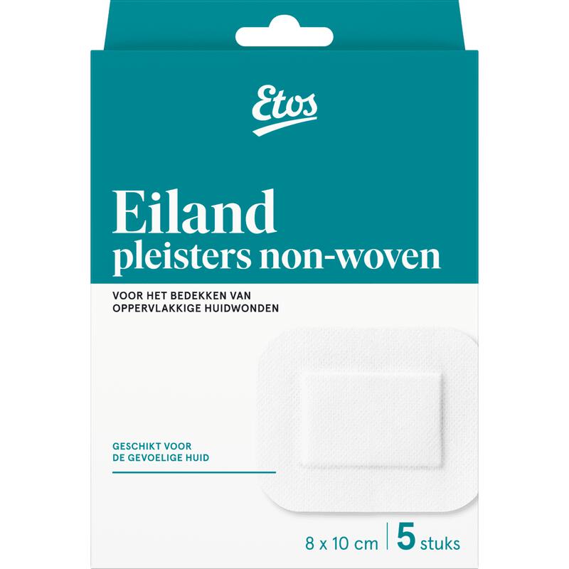 Etos Eiland Pleisters 8x10 CM non woven 5 stuks