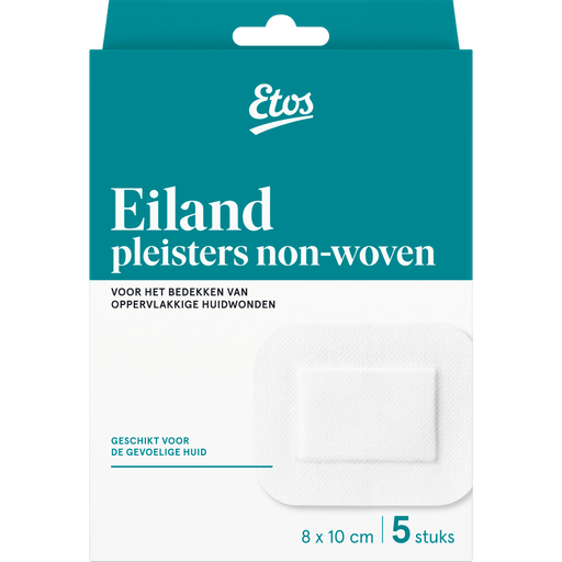 Etos Eiland Pleisters 8x10 CM non woven 5 stuks