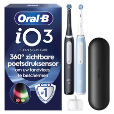 Oral-B iO 3 Zwart & Blauw Duo Elektrische Tandenborstels