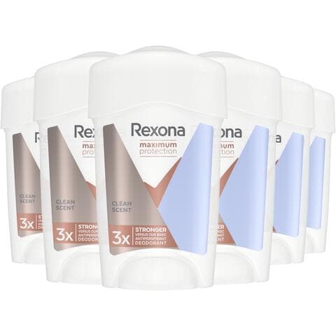 Rexona Women Maximum Protection Clean Scent Deodorant Stick 45 ML Multipack 6 stuks