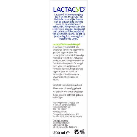 Lactacyd Verfrissende Wasgel 200 ML