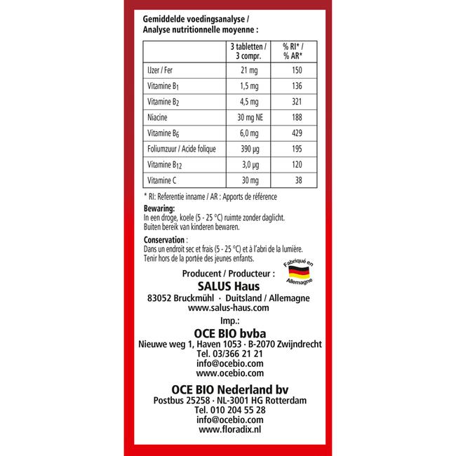 Salus Floradix Ijzer 147 Tabletten