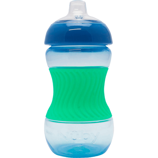 Nuby Mini Easy Grip Drinkbeker Siliconen Huls 4+ Maanden Blauw 180 ML