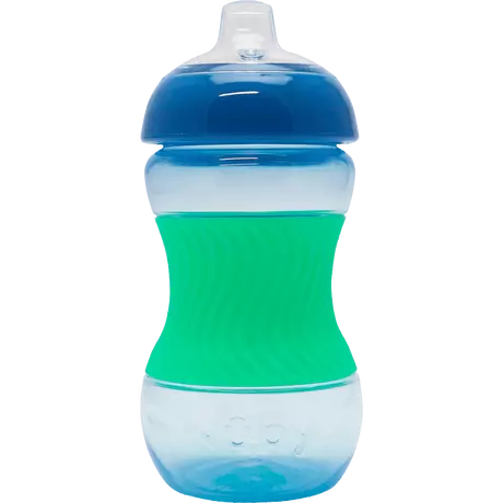 Nuby Mini Easy Grip Drinkbeker Siliconen Huls 4+ Maanden Blauw 180 ML
