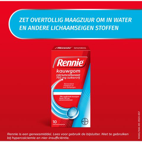 Rennie Kauwgom Suikervrij 10 stuks