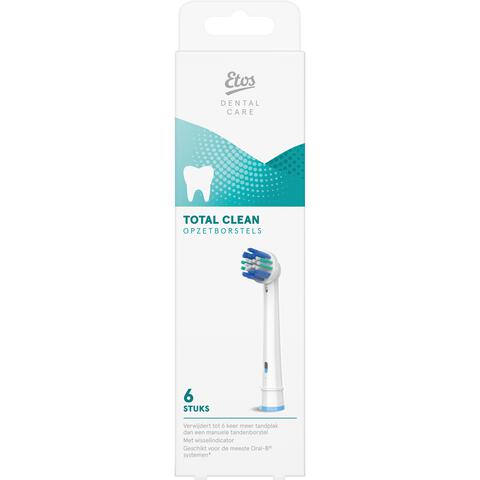 Etos Opzetborstels Total Clean 6 pack