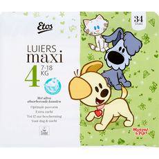 Etos Woezel & Pip Luiers Maxi Maat 4 7-18 kg 34 stuks