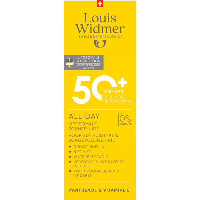 Louis Widmer Suncare All Day Zonnebrand SPF50+ Zonder Parfum 100 ML