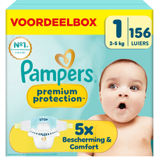 Pampers Premium Protection Voordeelbox Luiers Maat 1 2-5 KG 156 stuks