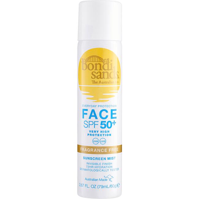 Bondi Sands Sunscreen Mist Face SPF 50+ Fragrance Free 79 ML