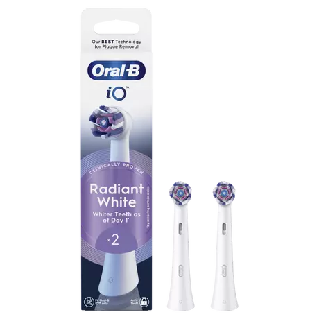 Oral-B iO Radiant White Opzetborstels Wit 2 Stuks
