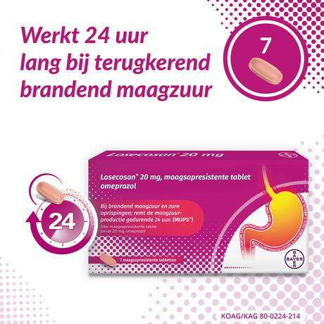 Losecosan maagzuur tabletten 7 st