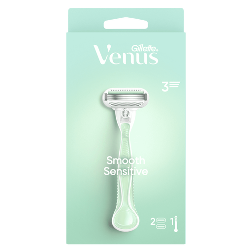 Gillette Venus Smooth Sensitive Scheersysteem met 2 Navulmesjes