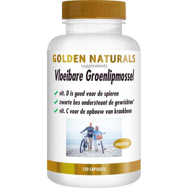 Golden Naturals Vloeibare Groenlipmossel Capsules 120 stuks