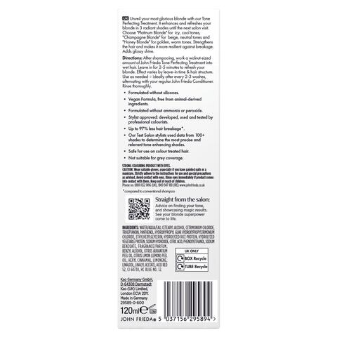 John Frieda Salon Blonde Tone Perfecting Treatment Platinum Blonde 120 ML