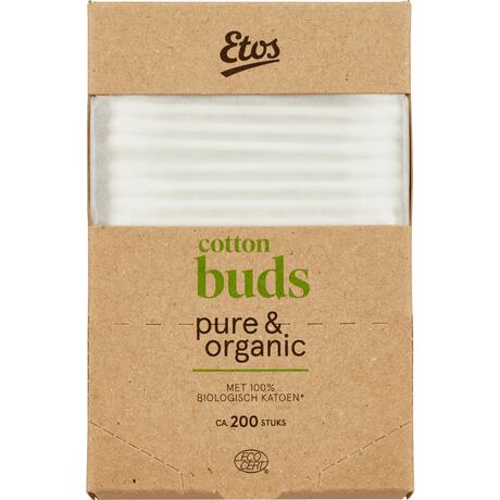 Etos Pure & Organic Wattenstaafjes 200 stuks
