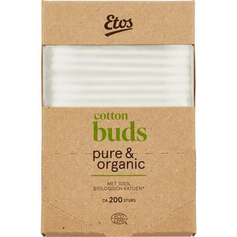 Etos Pure & Organic Wattenstaafjes 200 stuks
