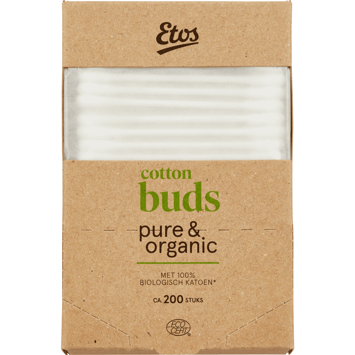 Etos Pure & Organic Wattenstaafjes 200 — 200 stuks