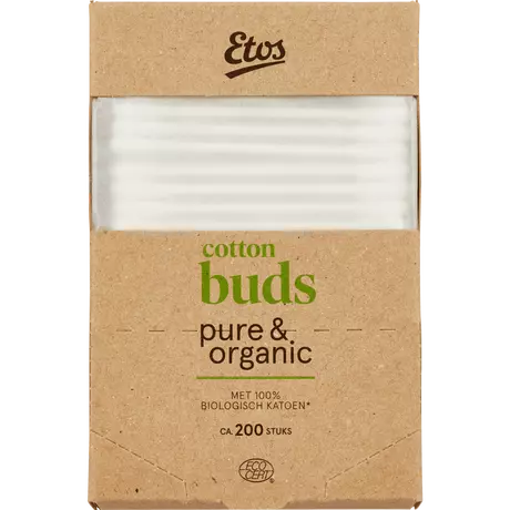 Etos Pure & Organic Wattenstaafjes 200 stuks