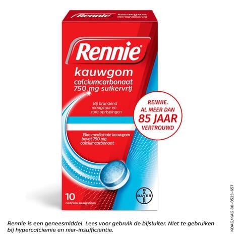 Rennie Kauwgom Suikervrij 10 stuks