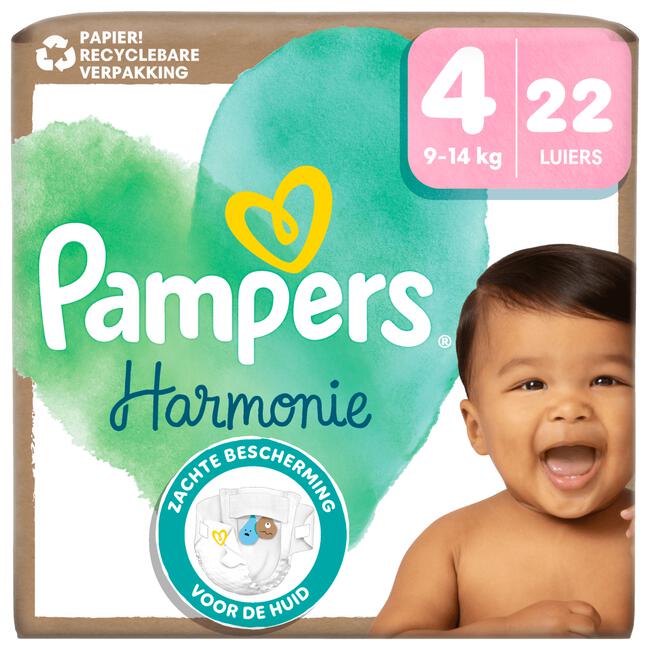Pampers Harmonie Luiers Maat 4 9-14 KG 22 stuks