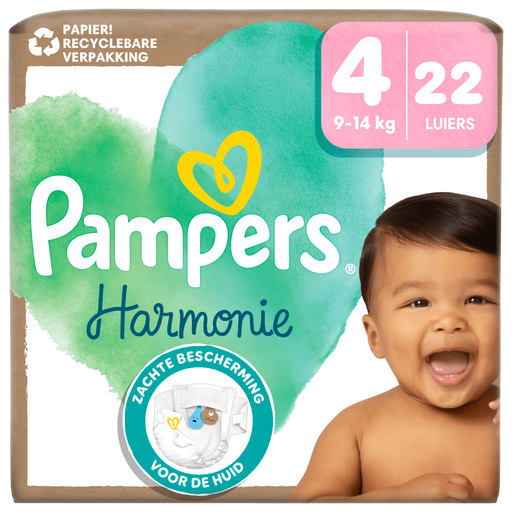 Pampers Harmonie Luiers Maat 4 9-14 kg 22 stuks